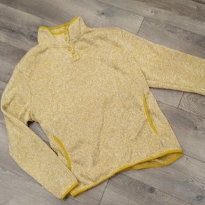 New Eddie Bauer fleece-lined sweatshirt, mustard yellow, women's XL